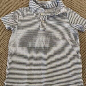 Vineyard Vines Boys Blue WhiteStriped Polo Shirt – Size 5